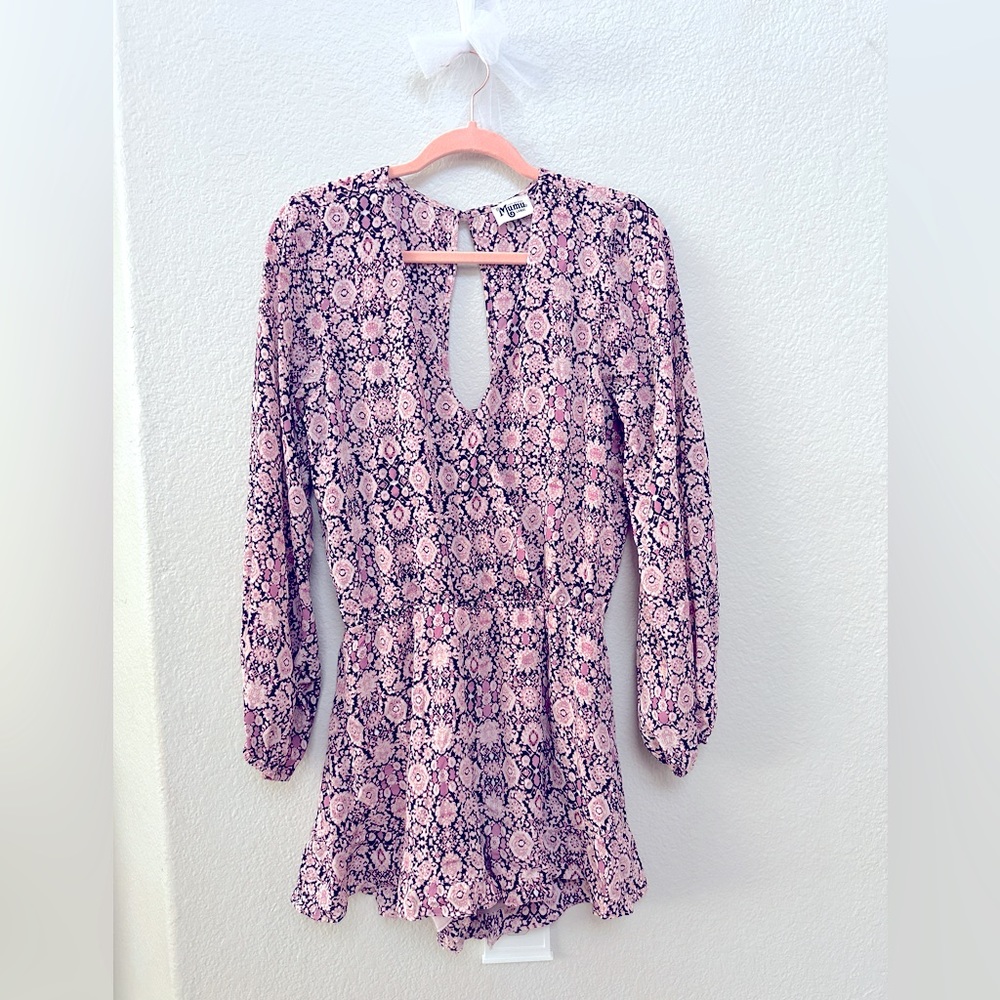 Large show me your mumu pink multi romper